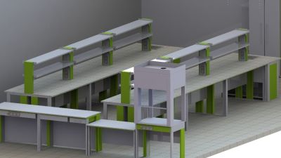 Стол демонстрационный с электрикой СДФ-2400 PF арт. PLM26665