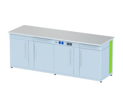 Стол демонстрационный с электрикой и тумбами СДФТ-2400 PF арт. PLM26666